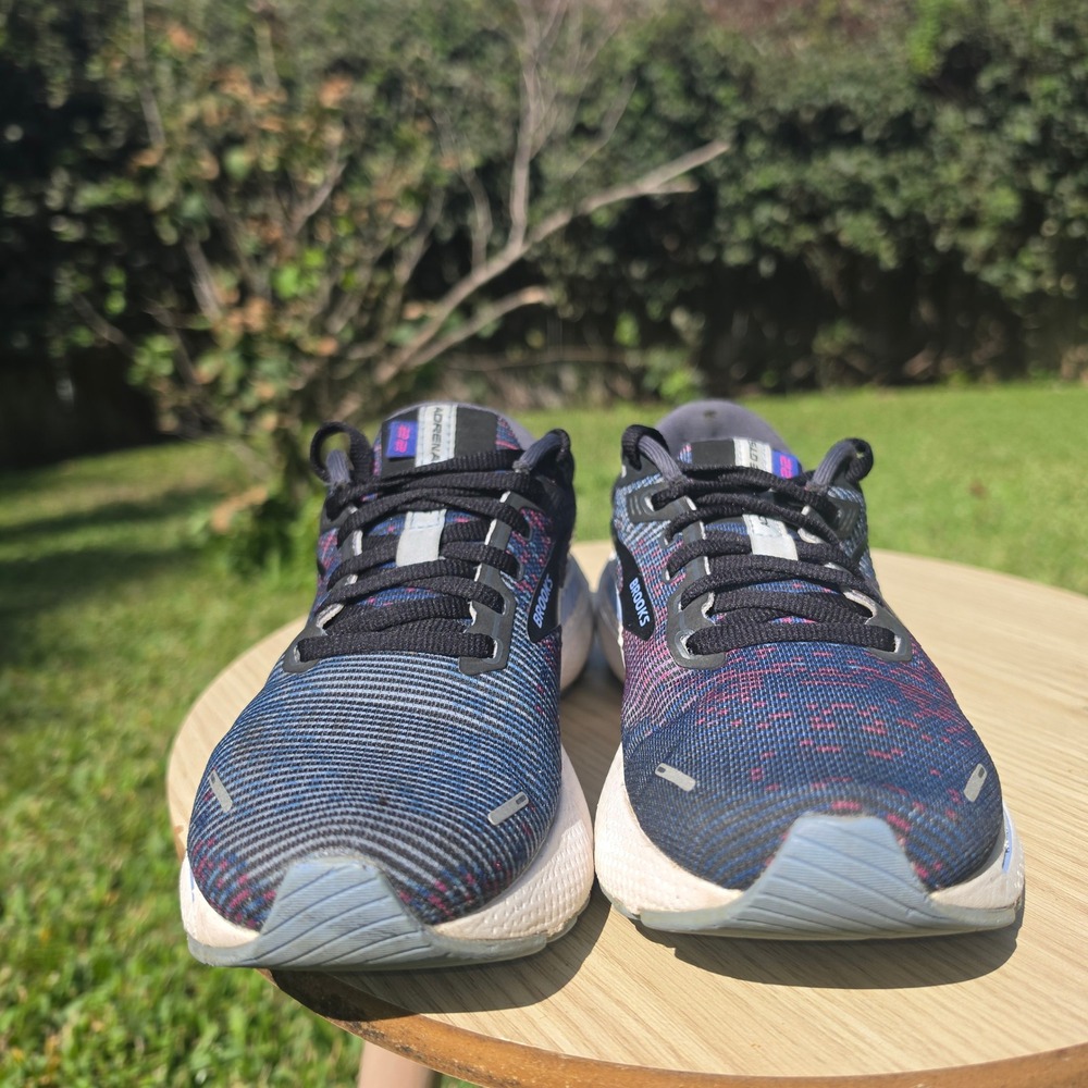 Brooks Adrenaline GTS 22 Womens Running Shoes Navy Purple Pink Stability Shoe - Picture 3 of 11